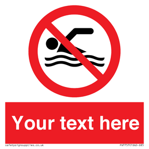 Custom prohibition no swimming